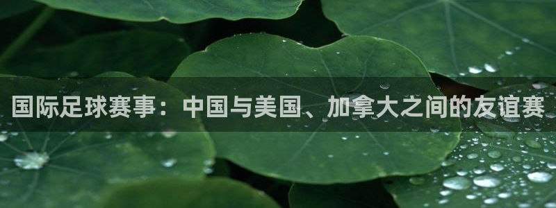 国际足球赛事：中国与美国、加拿大之间的友谊赛